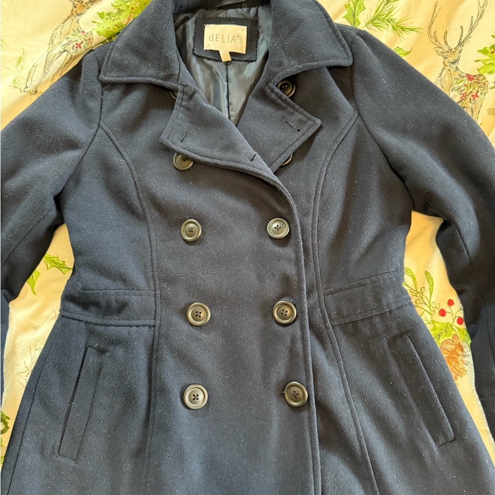 dELiA*s Women's Classic Blue Peacoat
